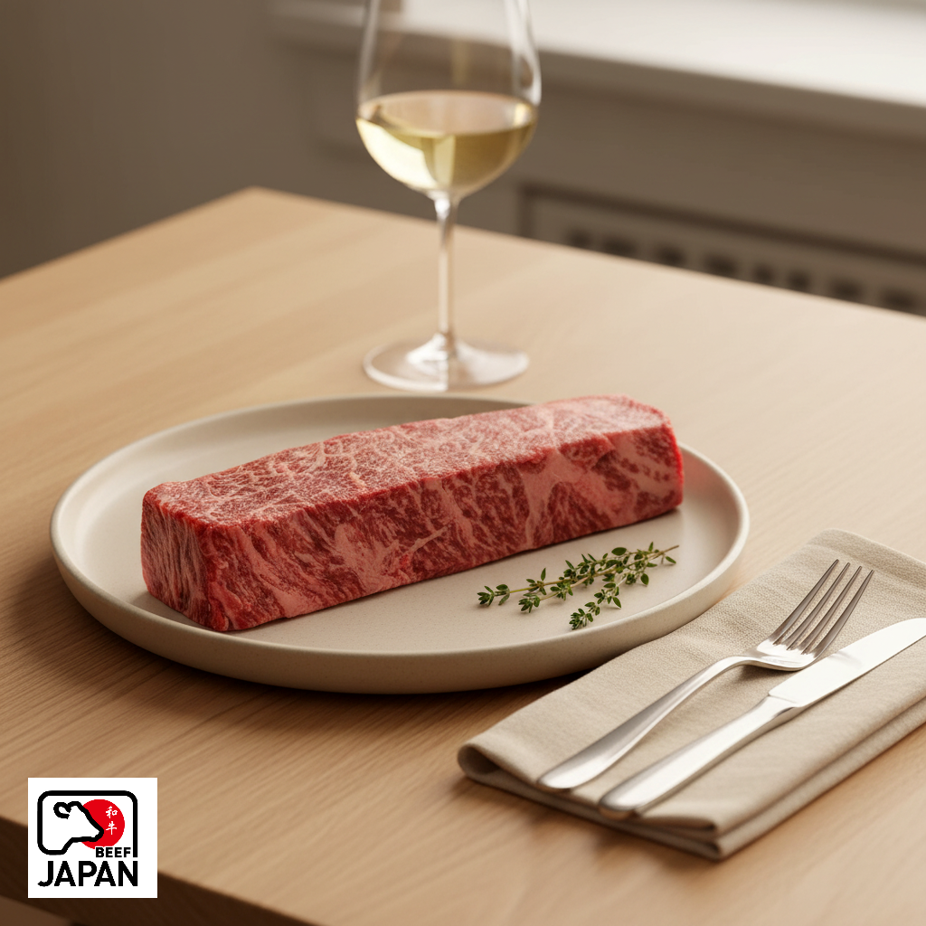 Wagyu Chuck Denver Steak, BMS 6-7, Frozen, ≈300g with Beef Japan origin badge
