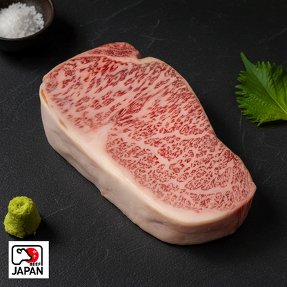 Japanese A5 Wagyu Sirloin, 400g with Beef Japan origin badge