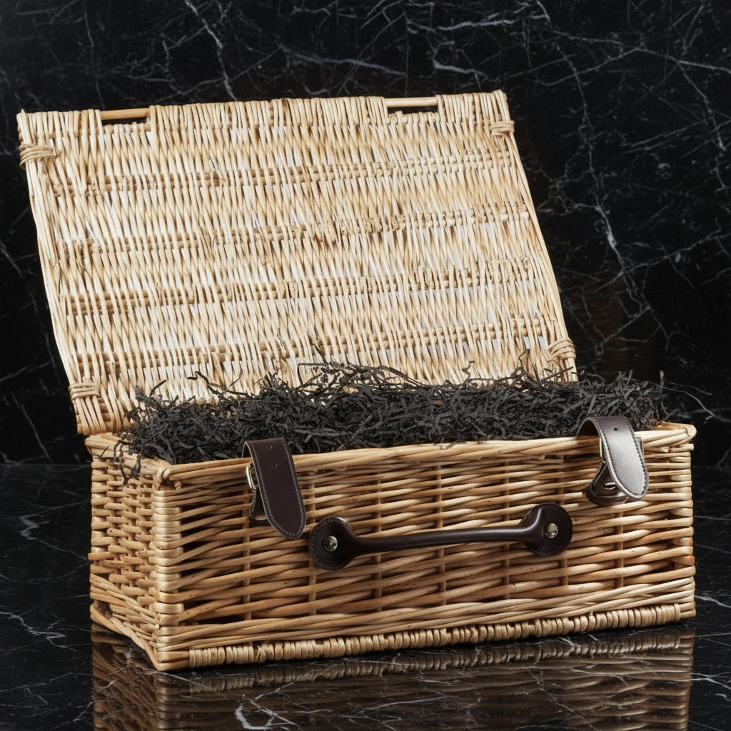 14-Inch Wicker Hamper (Build-a-Hamper) - Beleaev Caviar