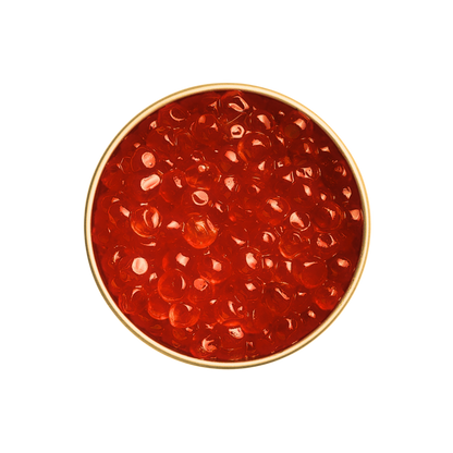 wild salmon roe large orange translucent pearls with briny sweetness